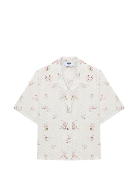 MSGM floral-print shirt