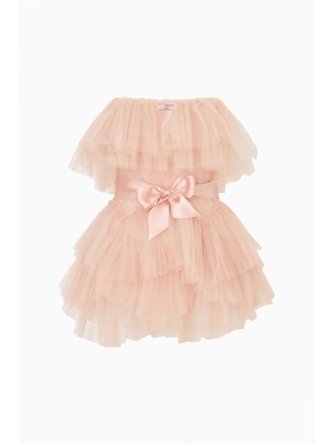 LoveShackFancy Nuella Tiered Tulle Mini Dress