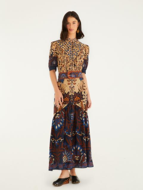 Cream Marvelous Garden Short Sleeve Midi Dress