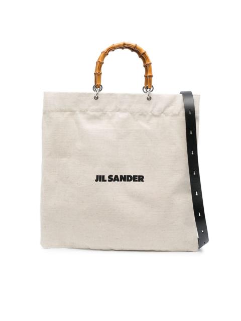 Jil Sander bamboo-handle tote bag