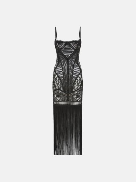 THE ATTICO BLACK MIDI DRESS