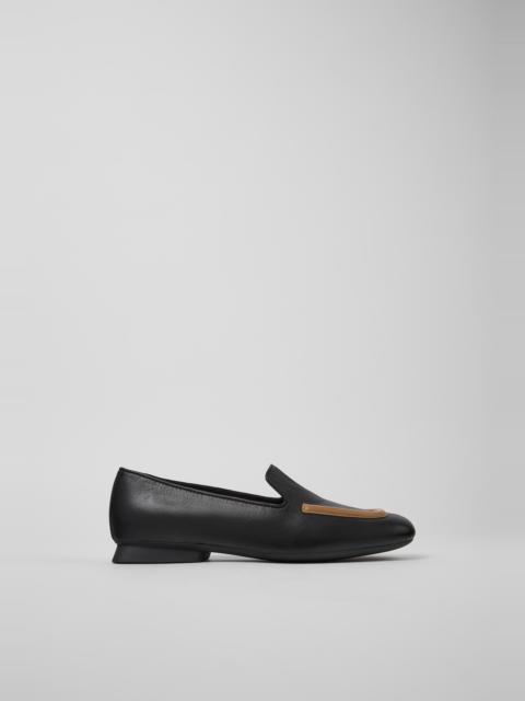 CAMPER Twins Black leather ballerinas for women