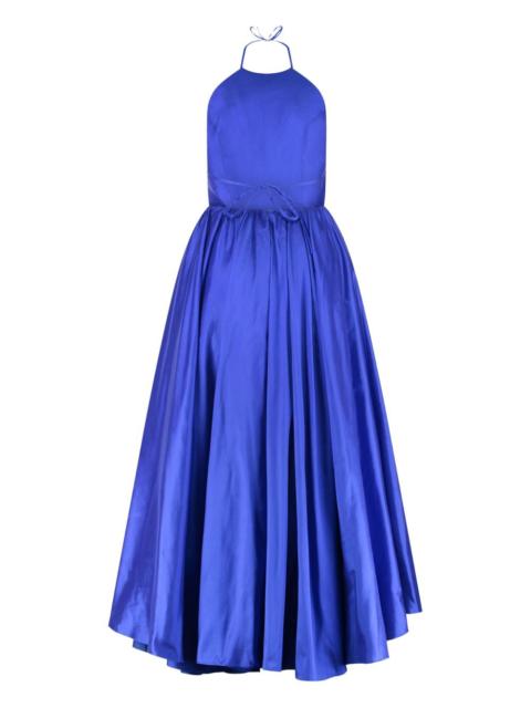 THE NEW ARRIVALS ILKYAZ OZEL halterneck silk midi gown