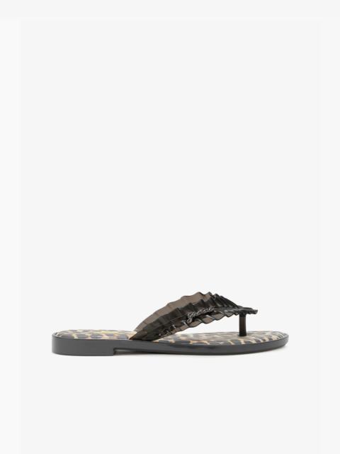 GANNI MELISSA FLIP FLOP IN LEOPARD