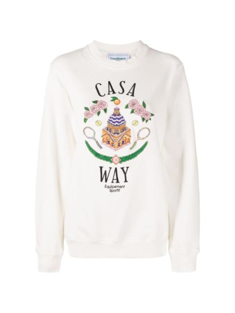 CASABLANCA Casa Way embroidered sweatshirt