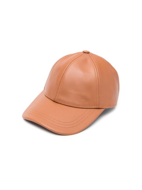 Mulberry leather baseball cap