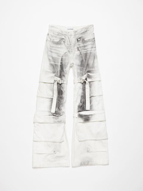 Acne Studios Cargo jeans - White/black