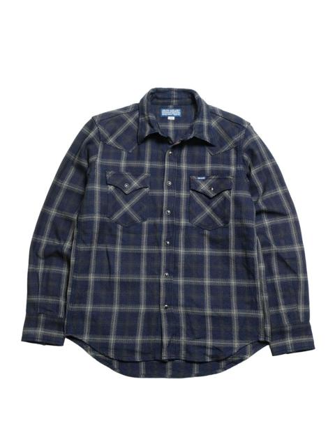 INDIGO PLAID WESTERN SHIRT - IHSH-411