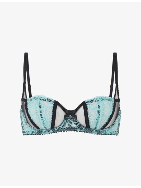 Agent Provocateur Rozlyn Underwired Mesh And Lace Bra