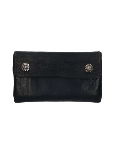 Chrome Hearts Chrome Hearts Cross Ball Button Leather Wallet 'Black'