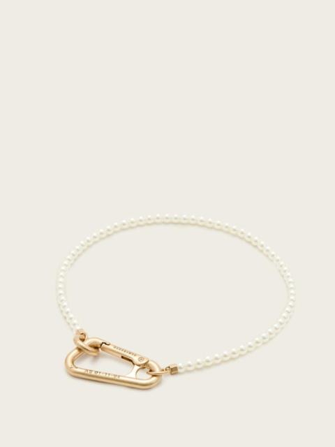 ALLSAINTS PEARL CARABINER CLASP NECKLACE