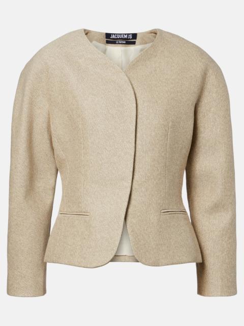 JACQUEMUS Ovalo cotton and linen jacket