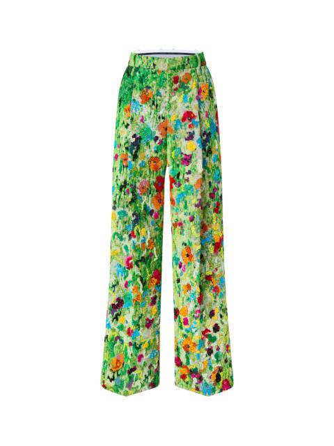 Louis Vuitton Embroidered Flower Field Pleated Pants