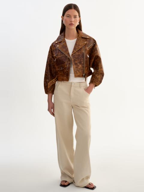 LAMARQUE VINNIE | Leather Cropped Biker Jacket