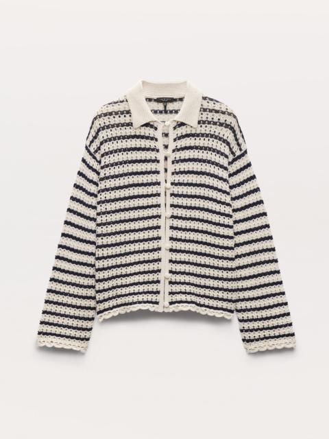 rag & bone Khloe Striped Open-Knit Cardigan