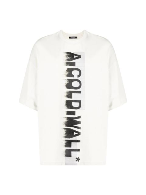 blurred logo-print T-shirt