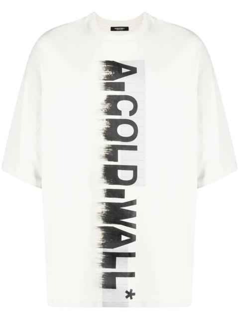 A-COLD-WALL* blurred logo-print T-shirt