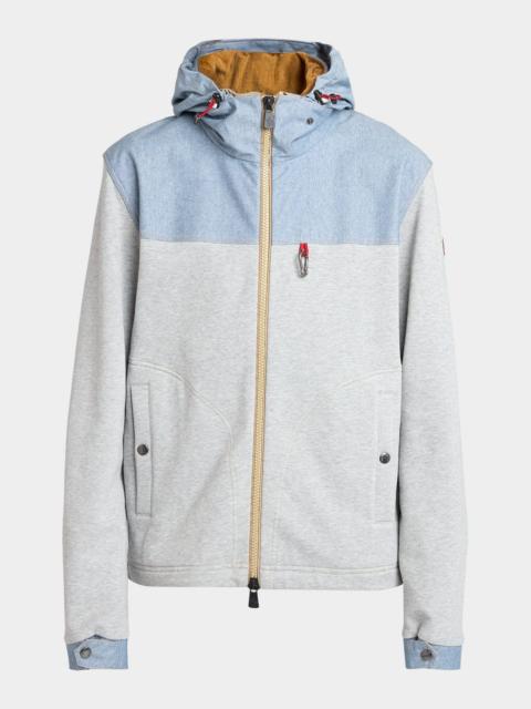 Moncler Men's Hooded Full-Zip Jacket with Clip