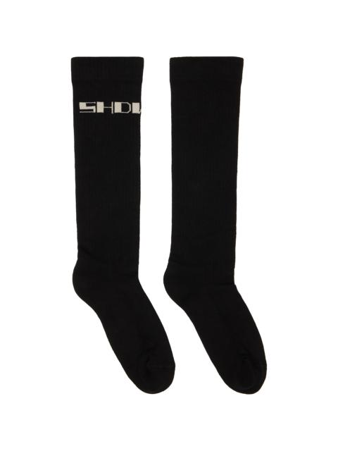 Rick Owens DRKSHDW Black Tower 'DRKSHDW' Socks