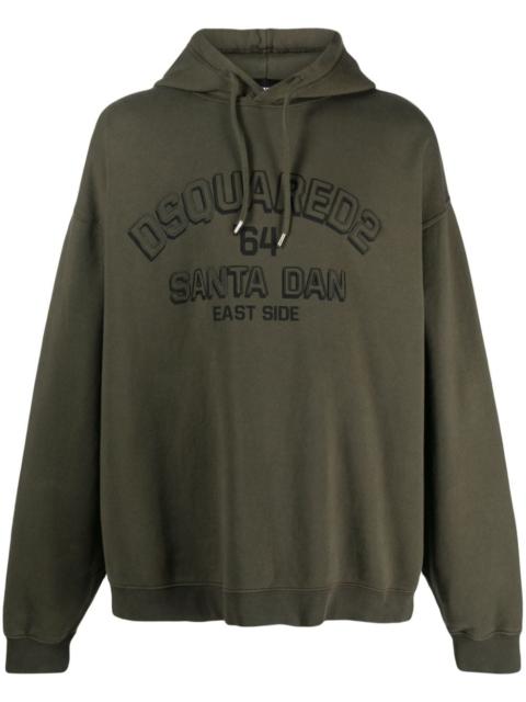 DSQUARED2 logo-embossed cotton hoodie