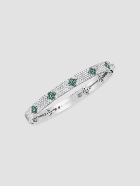 ROBERTO COIN Women's Love In Verona 18K White Gold, 1.75 TCW Diamond & Emerald Bangle - White Gold