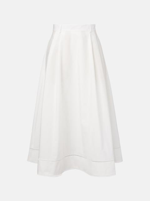 RÓHE Embroidered cotton poplin maxi skirt