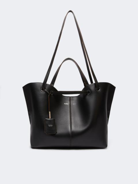 Max Mara MIXEDDOUBLES Double nappa leather shopper bag - BLACK