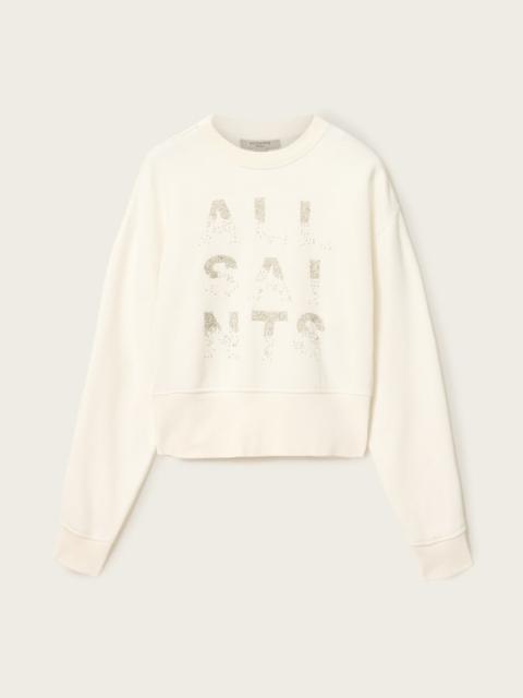 ALLSAINTS STACKS SEPARO EMBELLISHED CROPPED SWEATSHIRT