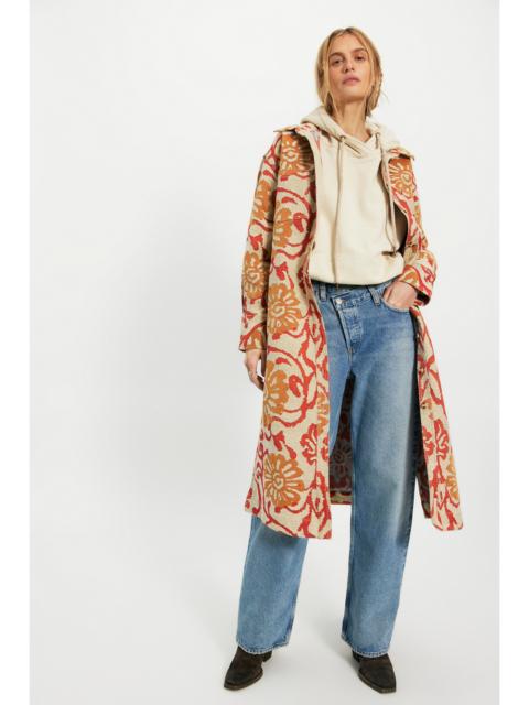 FREE PEOPLE We The Free Brick Lane Jacquard Maxi Shirt Jacket