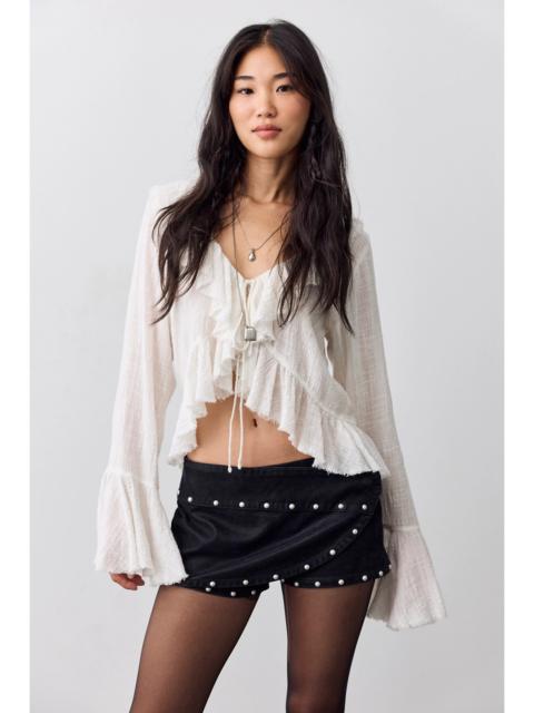 FREE PEOPLE Low Rider Studded Wrap Skort