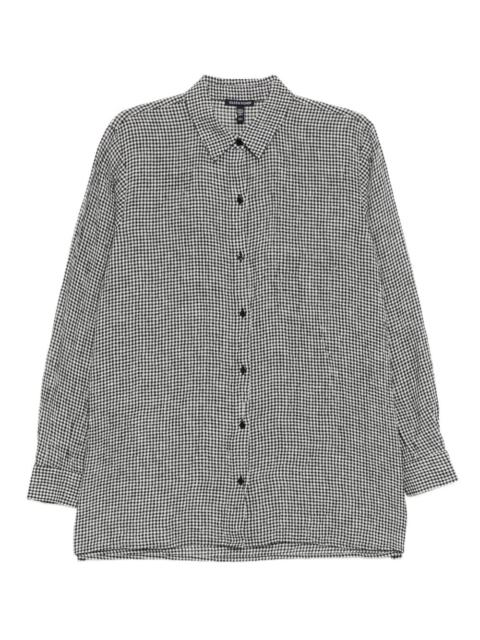 EILEEN FISHER linen checked shirt