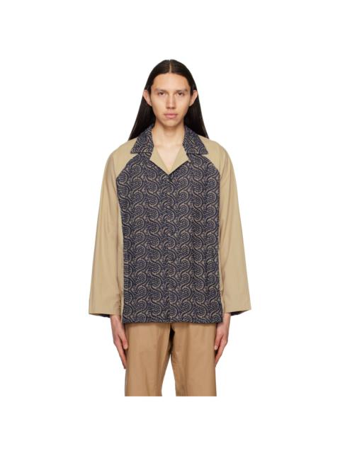 NICHOLAS DALEY Beige Embroidered Shirt