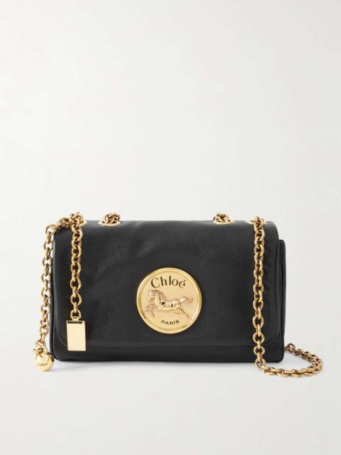 Heritage leather shoulder bag Black