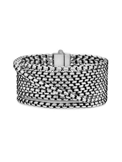 DAVID YURMAN Women's Box Chain Eight Row Bracelet in Sterling Silver, 28MM - Silver