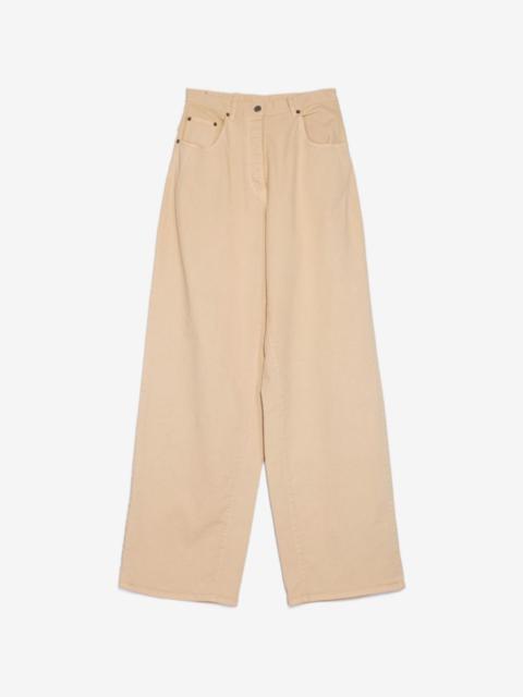 N°21 tonal-topstitching wide-leg jeans
