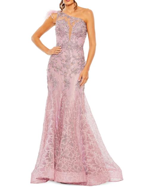 MAC DUGGAL Women's Embellished Lace Mermaid Gown - Rose