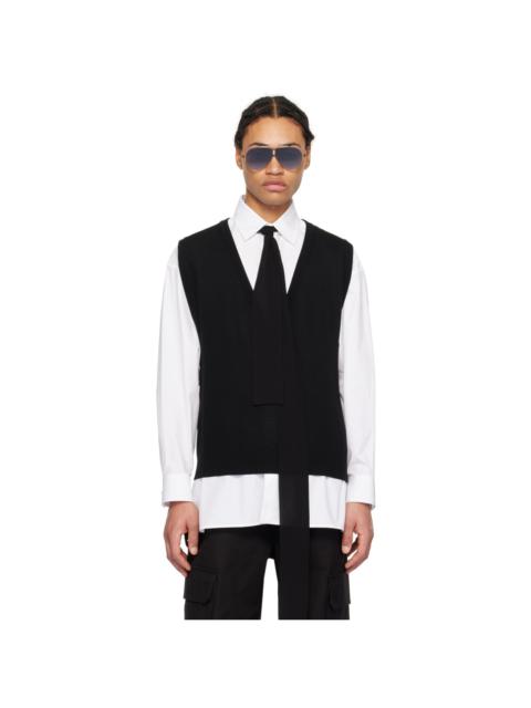 Valentino Black Scarf Vest