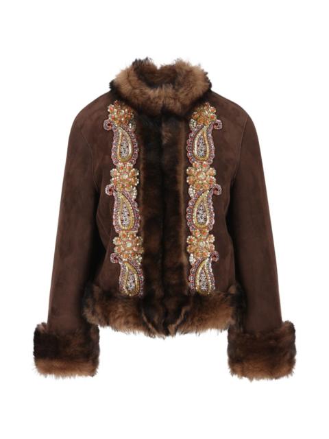 Valentino fur-trim jacket