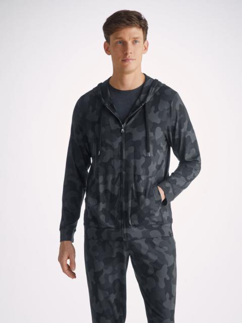 Derek Rose Men's Hoodie London 11 Micro Modal Black