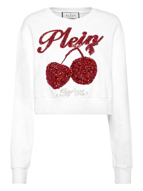 PHILIPP PLEIN Cherries logo lettering sweatshirt