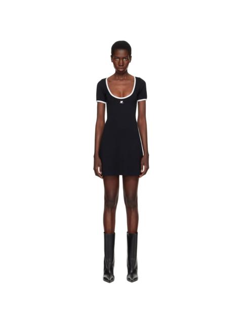 courrèges Black Holistic Contrast Minidress