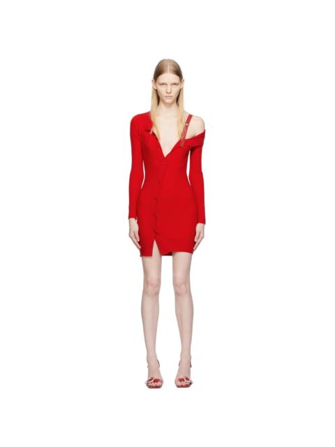 JACQUEMUS Red Le Chouchou 'La Robe Maille Colin' Mini Dress