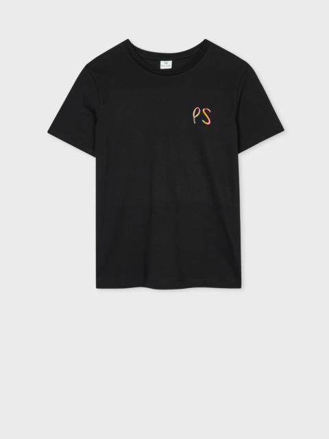 Paul Smith Women's Black 'Swirl' PS Logo T-Shirt
