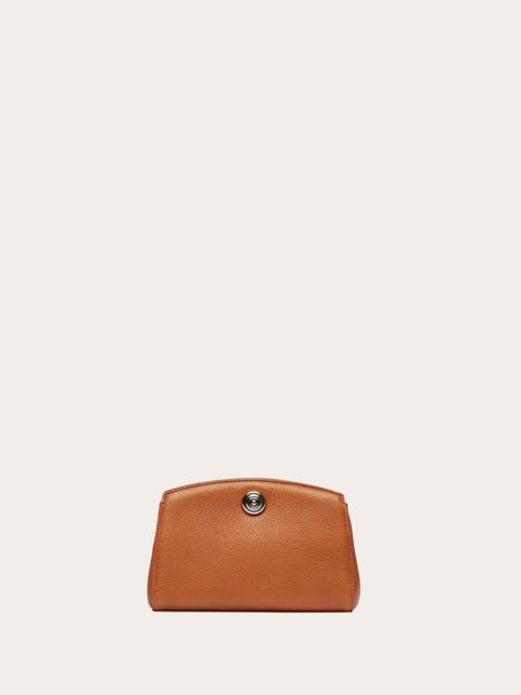 Liffner PUSHLOCK CLUTCH SADDLE BROWN