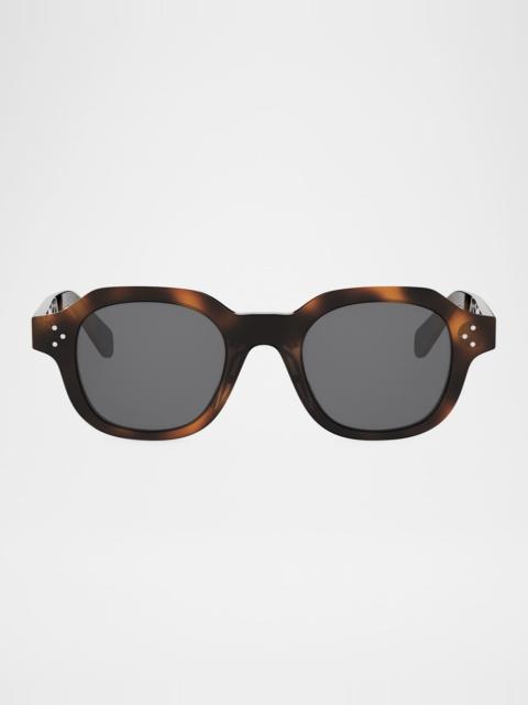 CELINE Men's 3 Dots Acetate Square Sunglasses