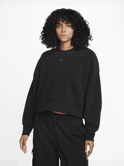 Women's Nike Sportswear Plush Oversized Crew-Neck Mod Crop Sweatshirt