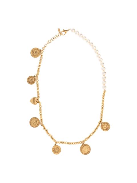 Moschino coin-charm necklace