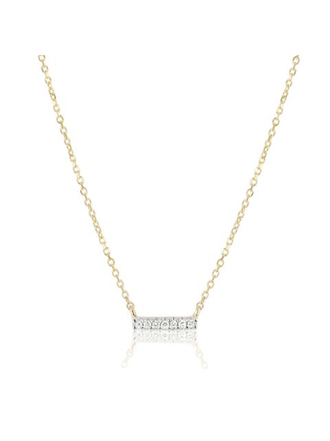 STONE AND STRAND Tiny Pave Diamond Bar Necklace