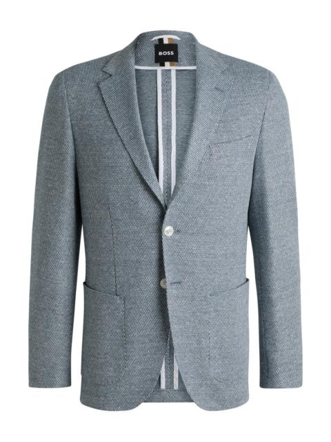 BOSS LINEN과 COTTON을 사용한 REGULAR-FIT PATTERNED BLAZER