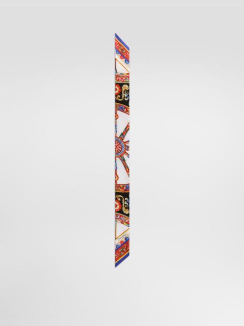 Dolce & Gabbana 6x100 carretto-print silk twill bandeau